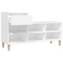 Mueble zapatero madera contrachapada blanco 102x36x60 cm