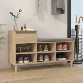Mueble zapatero madera contrachapada roble Sonoma 102x36x60 cm Mueble zapatero madera contrachapada roble Sonoma 102x36x60 cm