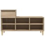 Mueble zapatero madera contrachapada roble Sonoma 102x36x60 cm