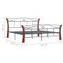 Estructura de cama de metal negra 140x200 cm de vidaXL, Camas y somieres - Ref: Foro24-324879, Precio: 146,16 €