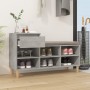 Mueble zapatero madera contrachapada gris hormigón 102x36x60 cm