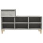 Mueble zapatero madera contrachapada gris hormigón 102x36x60 cm