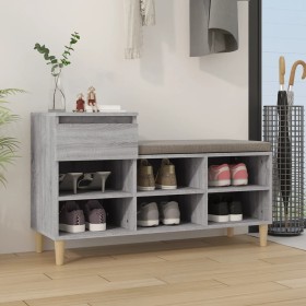 Mueble zapatero madera contrachapada gris Sonoma 102x36x60 cm Mueble zapatero madera contrachapada gris Sonoma 102x36x60 cm