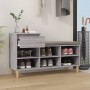 Mueble zapatero madera contrachapada gris Sonoma 102x36x60 cm