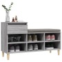 Mueble zapatero madera contrachapada gris Sonoma 102x36x60 cm