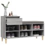 Mueble zapatero madera contrachapada gris Sonoma 102x36x60 cm