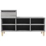 Mueble zapatero madera contrachapada gris Sonoma 102x36x60 cm