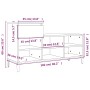 Mueble zapatero madera contrachapada blanco 102x36x60 cm