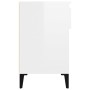 Mueble zapatero madera contrachapada blanco brillo 102x36x60 cm