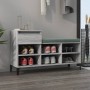 Mueble zapatero madera contrachapada gris Sonoma 102x36x60 cm