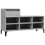 Mueble zapatero madera contrachapada gris Sonoma 102x36x60 cm
