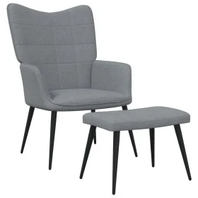 Relaxsessel mit Fußstütze aus hellgrauem Stoff von vidaXL, Sessel - Ref: Foro24-327952, Preis: 118,08 €, Rabatt: %