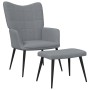 Relaxsessel mit Fußstütze aus hellgrauem Stoff von vidaXL, Sessel - Ref: Foro24-327952, Preis: 114,05 €, Rabatt: %