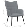 Silla de relajación con reposapiés tela gris claro de vidaXL, Sillones - Ref: Foro24-327952, Precio: 114,01 €