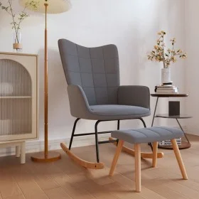 Rocking chair with footrest in dark gray fabric by vidaXL, Rocking chairs - Ref: Foro24-328019, Price: 130,08 €, Discount: %