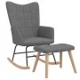 Rocking chair with footrest in dark gray fabric by vidaXL, Rocking chairs - Ref: Foro24-328019, Price: 130,08 €, Discount: %