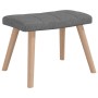 Silla mecedora con reposapiés tela gris oscuro de vidaXL, Mecedoras - Ref: Foro24-328019, Precio: 131,78 €, Descuento: %