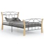 Black metal bed frame 100x200 cm by vidaXL, Beds and slatted bases - Ref: Foro24-324884, Price: 147,05 €, Discount: %