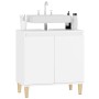Armario para lavabo madera contrachapada blanco 58x33x60 cm