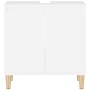 Armario para lavabo madera contrachapada blanco 58x33x60 cm