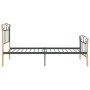 Black metal bed frame 100x200 cm by vidaXL, Beds and slatted bases - Ref: Foro24-324884, Price: 147,05 €, Discount: %