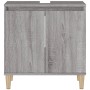 Armario de lavabo madera contrachapada gris Sonoma 58x33x60 cm