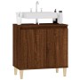 Armario de lavabo madera contrachapada roble marrón 58x33x60 cm