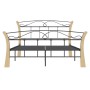 Black metal bed frame 120x200 cm by vidaXL, Beds and slatted bases - Ref: Foro24-324885, Price: 97,04 €, Discount: %