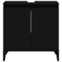 Armario para lavabo madera contrachapada negro 58x33x60 cm