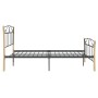 Black metal bed frame 120x200 cm by vidaXL, Beds and slatted bases - Ref: Foro24-324885, Price: 97,04 €, Discount: %
