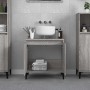 Armario de lavabo madera contrachapada gris Sonoma 58x33x60 cm en Tocadores de baño | Comprar online en Foro24