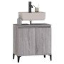 Armario de lavabo madera contrachapada gris Sonoma 58x33x60 cm en Tocadores de baño | Comprar online en Foro24