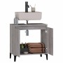 Armario de lavabo madera contrachapada gris Sonoma 58x33x60 cm en Tocadores de baño | Comprar online en Foro24