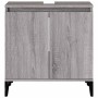 Armario de lavabo madera contrachapada gris Sonoma 58x33x60 cm en Tocadores de baño | Comprar online en Foro24
