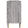 Armario de lavabo madera contrachapada gris Sonoma 80x33x60 cm