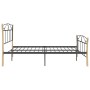 Estructura de cama de metal negra 140x200 cm