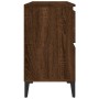 Armario de lavabo madera contrachapada roble marrón 80x33x60 cm
