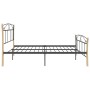 Estructura de cama de metal negra 180x200 cm