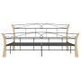 Estructura de cama de metal negra 200x200 cm