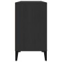 Armario para lavabo madera contrachapada negro 80x33x60 cm