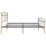 Estructura de cama de metal negra 200x200 cm
