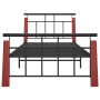 Metal bed frame and solid oak wood 90x200 cm by vidaXL, Beds and slatted bases - Ref: Foro24-324890, Price: 82,66 €, Discount: %