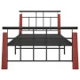 Metal bed frame and solid oak wood 90x200 cm by vidaXL, Beds and slatted bases - Ref: Foro24-324890, Price: 81,97 €, Discount: %