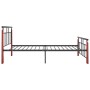Metal bed frame and solid oak wood 90x200 cm by vidaXL, Beds and slatted bases - Ref: Foro24-324890, Price: 82,66 €, Discount: %