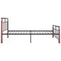 Metal bed frame and solid oak wood 90x200 cm by vidaXL, Beds and slatted bases - Ref: Foro24-324890, Price: 81,97 €, Discount: %