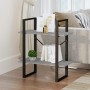 Estantería 2 niveles madera contrachapada gris 60x30x70 cm en Librerías y estanterías | Comprar online en Foro24