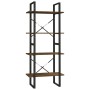 Estantería contrachapada 4 niveles roble marrón 60x30x140 cm en Librerías y estanterías | Comprar online en Foro24