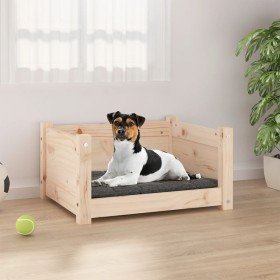 Cama para perros 55,5x45,5x28 cm de madera maciza de pino en Camas para perros | Comprar online en Foro24