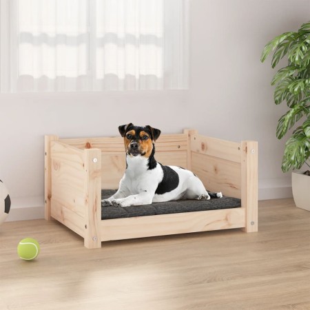 Cama para perros 55,5x45,5x28 cm de madera maciza de pino