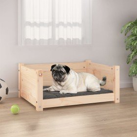 Cama para perros 65,5x50,5x28 cm de madera maciza de pino Cama para perros 65,5x50,5x28 cm de madera maciza de pino